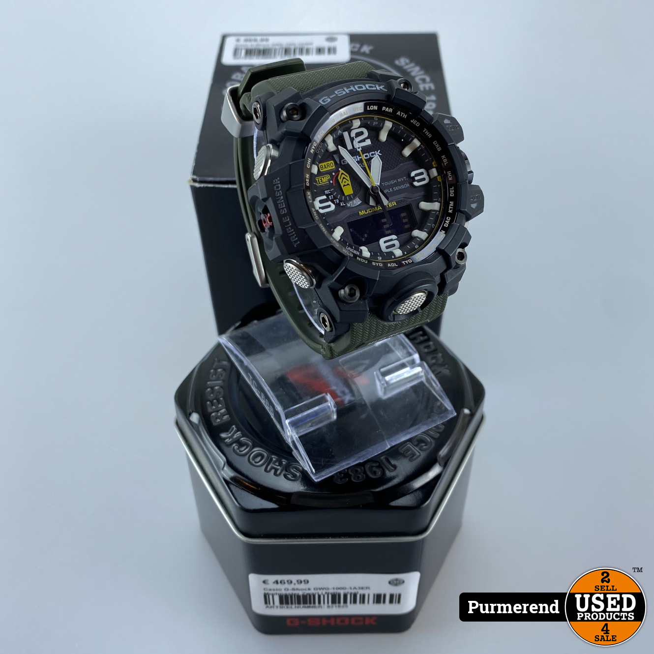 Uitreiken Bank Megalopolis Casio G-Shock GWG-1000-1A3ER Mudmaster Zwart | Nette staat - Used Products  Purmerend