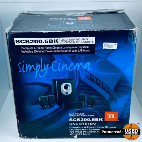 JBL SCS200.5 5.1 Home Cinema Speakerset Zwart