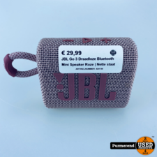 JBL JBL Go 3 Draadloze Bluetooth Mini Speaker Roze | Nette staat