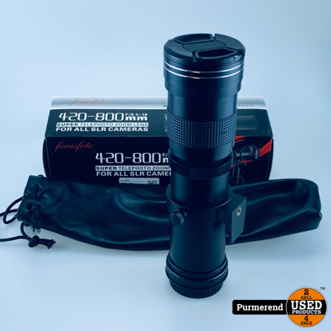 Focusfoto Super Telephone Zoom Lens 420-800mm F/8.3-16 focus for all SLR camera