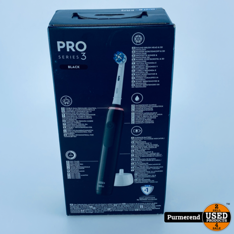 Oral-B Pro 3 3000 Elektrische Tandenborstel Zwart | Nieuw in seal