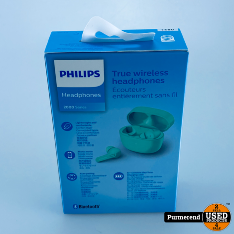 Philips TAT2206 - Draadloze In-Ear Oordopjes - Groen | Nieuw in seal