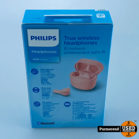 Philips TAT2236 In-ear Draadloze Bluetooth Oordopjes Roze | Nieuw