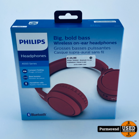 Philips TAH4205 - Bluetooth On-ear Koptelefoon | Nieuw in seal
