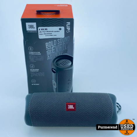 JBL Flip 5 Bluetooth speaker Grijs | Nieuwstaat