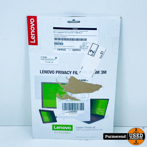 Lenovo 13.0 inch 1610 Privacy Filter for X1 Nano with COMPLY Attachment from 3M - Nieuw