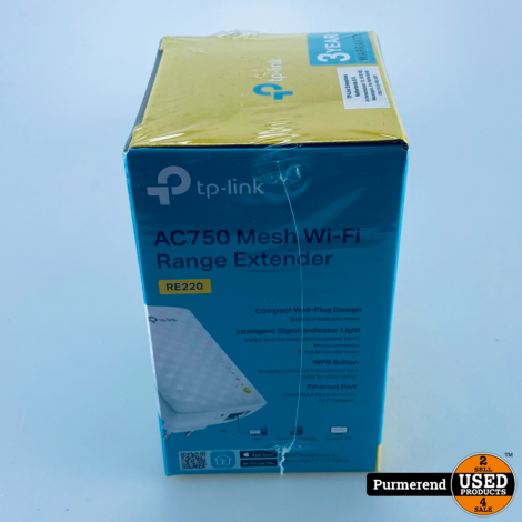 TP-Link AC750 WiFi Range Extender RE220 | Nieuw in seal
