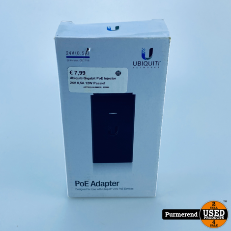 Ubiquiti Gigabit PoE Injector 24V 0,5A 12W Passief