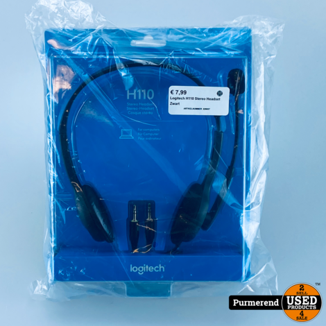 Logitech H110 Stereo Headset Zwart