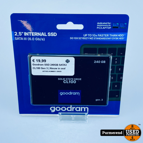 Goodram SSD 240GB SATA3 CL100 Gen 3 | Nieuw in seal