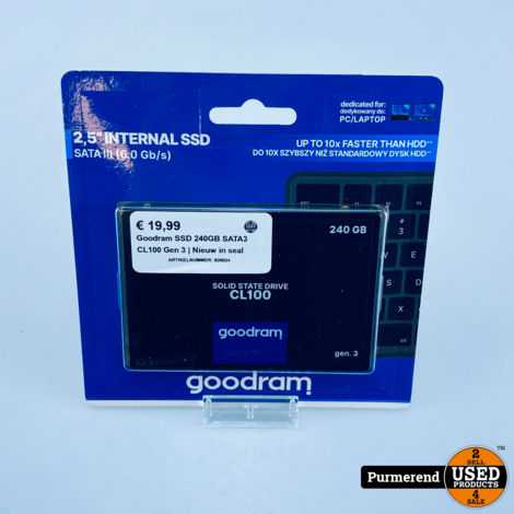 Goodram SSD 240GB SATA3 CL100 Gen 3 | Nieuw in seal