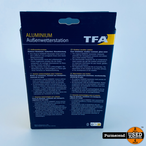TFA Buitenweerstation analoog - aluminium - glazen kap