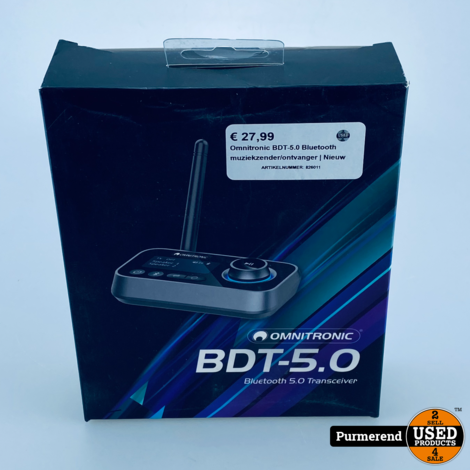Omnitronic BDT-5.0 Bluetooth muziekzender/ontvanger | Nieuw
