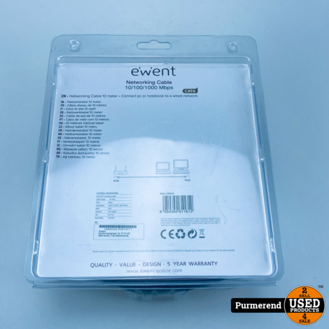 Ewent EW9533 CAT6 UTP netwerkkabel 10m