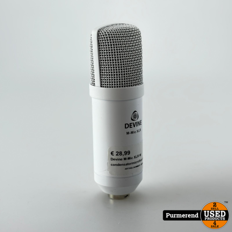 Devine M-Mic XLR W condensatormicrofoon wit