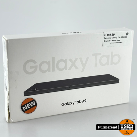 Samsung Galaxy Tab A9 64GB Graphite | Nieuw uit doos