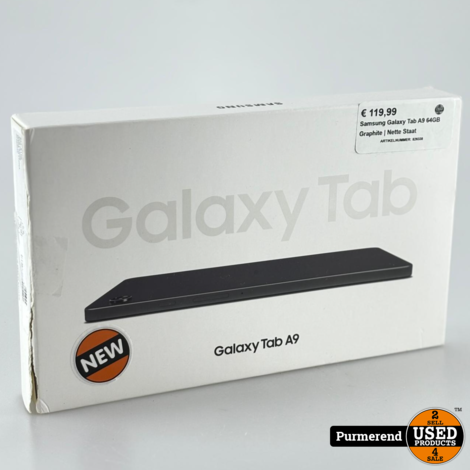 Samsung Galaxy Tab A9 64GB Graphite | Nette Staat