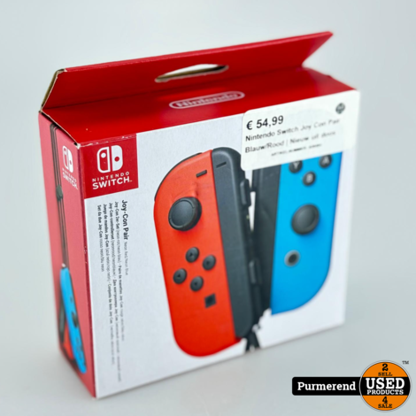 Nintendo Switch Joy Con Pair Blauw/Rood | Nieuw uit doos