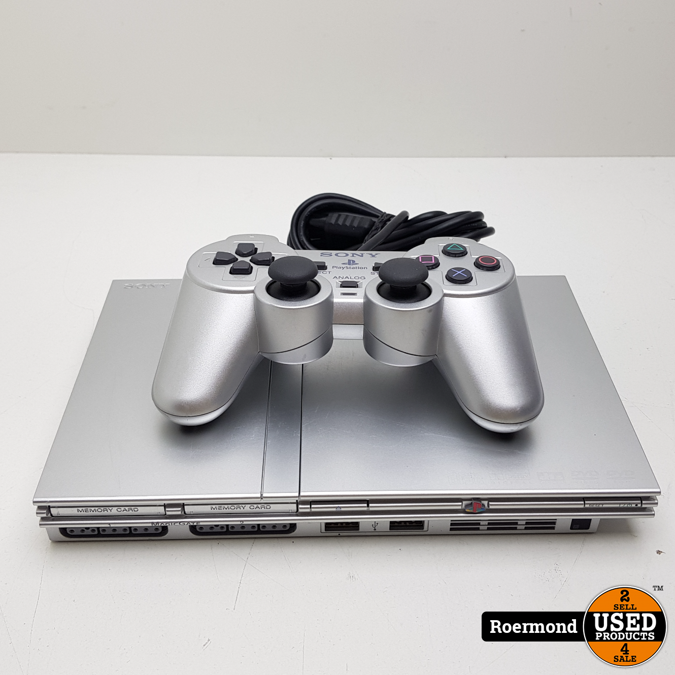 Boos amusement vloek Sony Playstation 2 slim Zilver met controller I Zgan - Used Products  Roermond