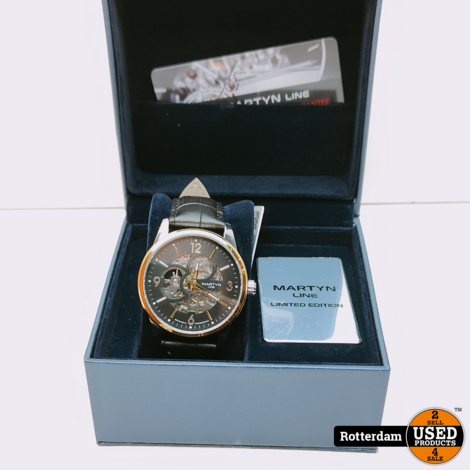 Martyn Line S. Steel Cal. 3668 Automatic Heren Horloge - Met Garantie