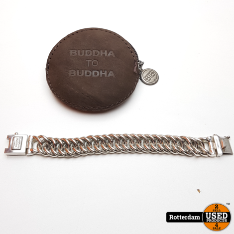 Zilveren Buddha to Buddha armband | 20 cm