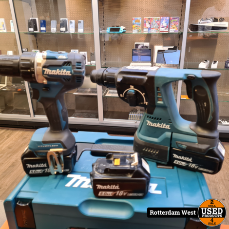 Makita SET DDF4845 + DHR242 + Accus en Laders - Free Shipping