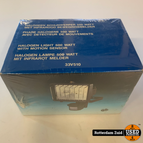 Hallogeen Schijnwerper met sensor | 500 Watt | Nieuw in doos | Met garantie