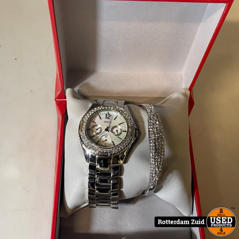 Guess Dames Horloge + Armband | Nette Staat | Met Garantie