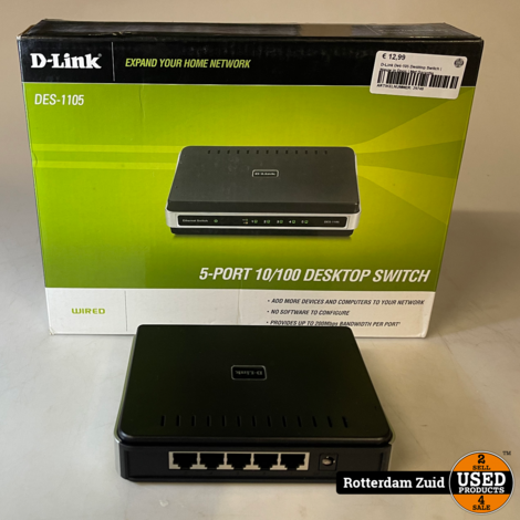 D-Link Des-105 Desktop Switch | Nieuw in Doos | Met Garantie