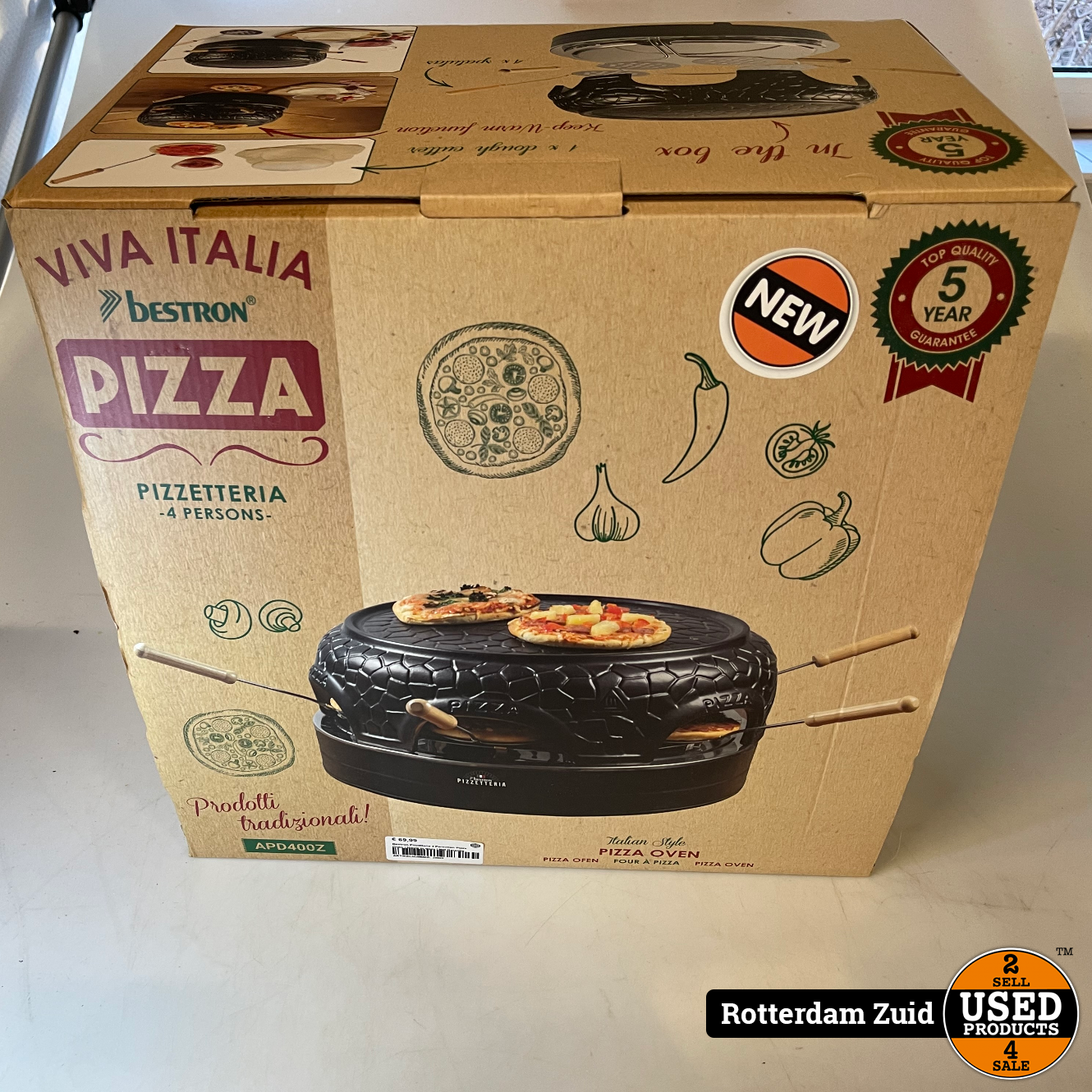 Email verband Negen Bestron Pizzetteria 4 Personen Pizza Oven | Nieuw in doos | Met Garantie -  Used Products Rotterdam Zuid