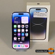 iPhone 14 Pro 128GB Silver Batt 91% Met Doos | Nette Staat