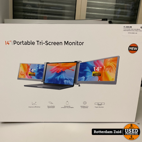 14 inch Portable Triple-screen Monitor Laptop Expansion Screen | Nieuw in Doos