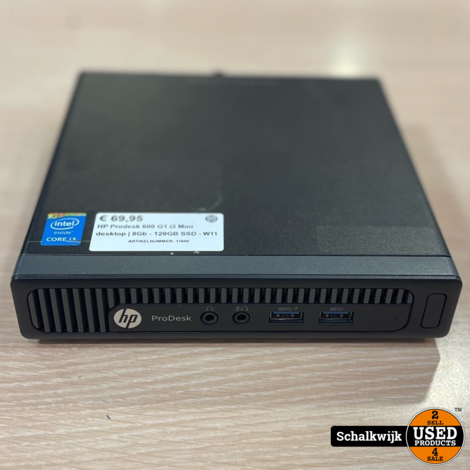 HP Prodesk 600 G1 i3 Mini desktop | 8Gb - 120GB SSD - W11