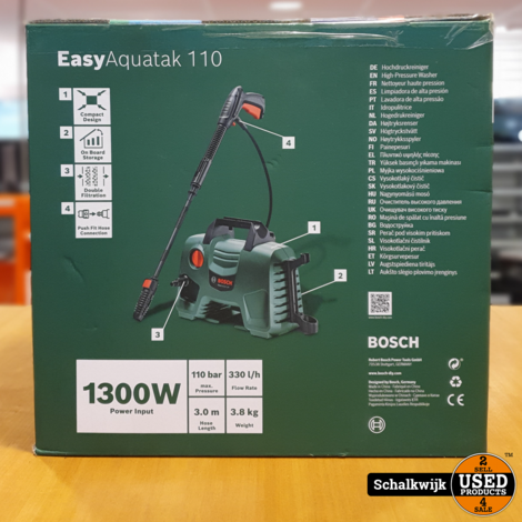 Bosch Easy Aquatak 110 hogedrukreiniger (nieuw)