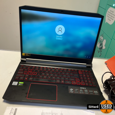 ACER Nitro 5 gaming laptop, Intel i7 10e gen 16 / 500 GB GeForce GTX 1650