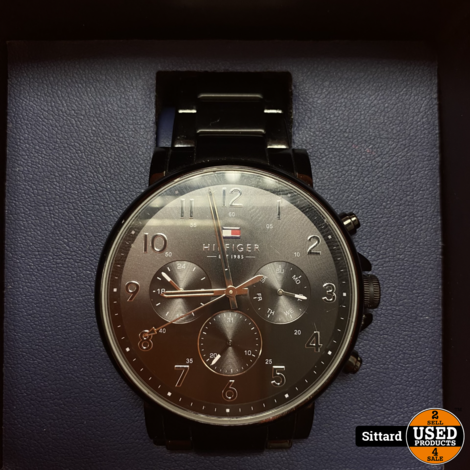 Tommy Hilfiger 1710383 herenhorloge, 44 mm. zwarte band | nwpr 220 euro