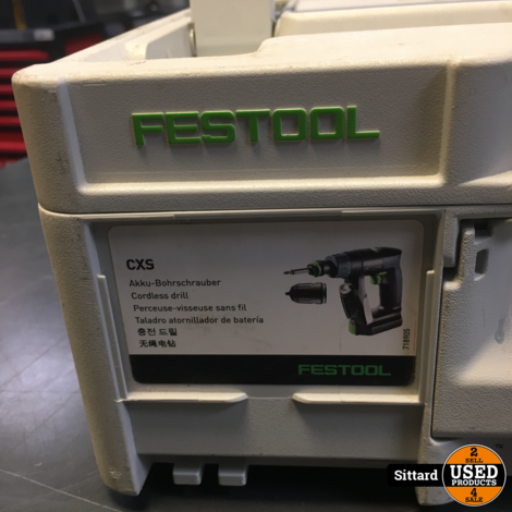 Festool Accuboormachine CXS 2,6 set met 3 accu's in prima staat