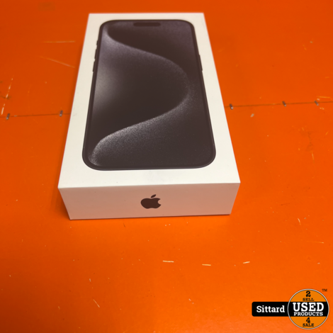 APPLE iPhone 15 Pro Black Titanium - 128GB - Nieuw in seal - met aankoopbon
