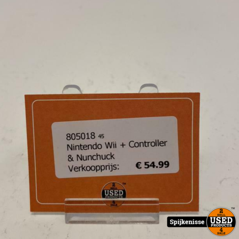 Nintendo Wii + Controller & Nunchuck *805018*