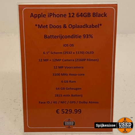 Apple iPhone 12 64GB Black *805578*