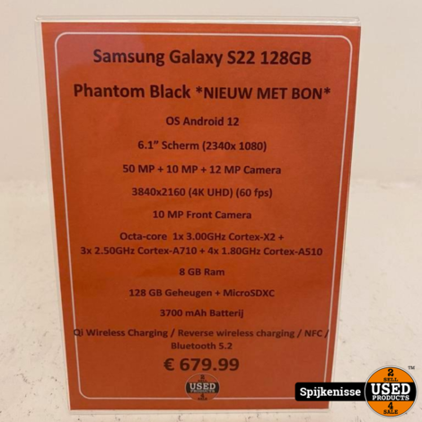 Samsung Galaxy S22 128GB Phantom Black *805652*