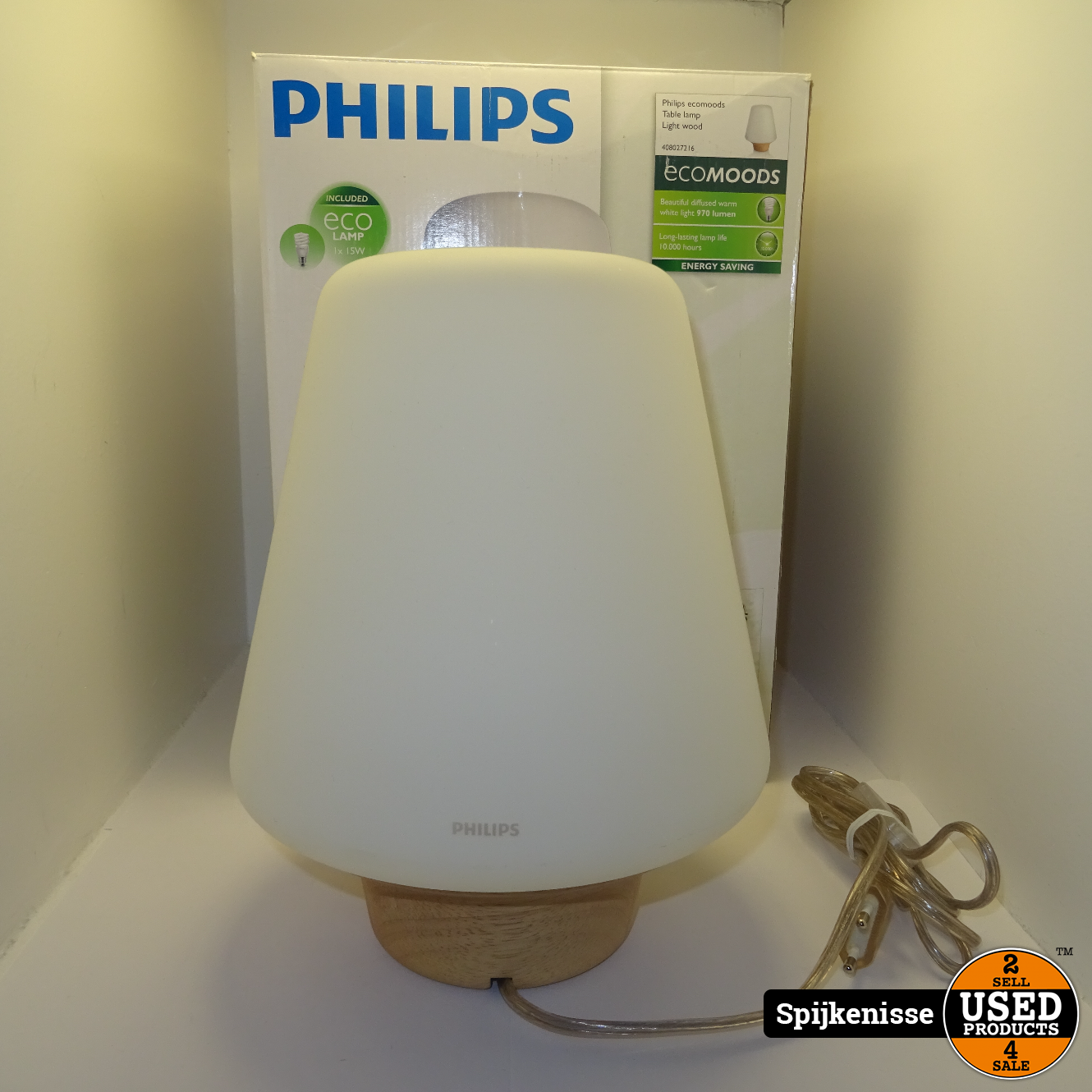 Pakket Sluit een verzekering af Vervagen Philips Ecomoods Table Lamp Lightwood *806341* - Used Products Spijkenisse