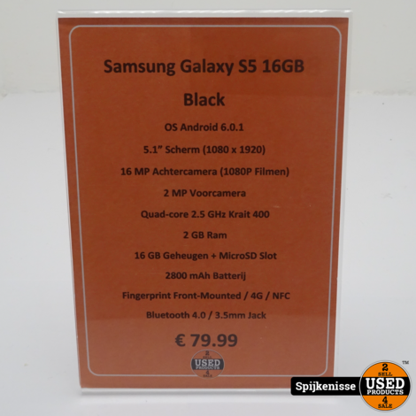 Samsung Galaxy S5 16GB Black *806504*