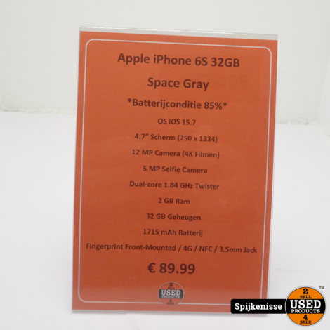 Apple iPhone 6S 32GB Silver *806879*