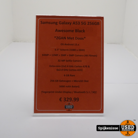 Samsung Galaxy A53 5G 256GB Awesome Black *807000*