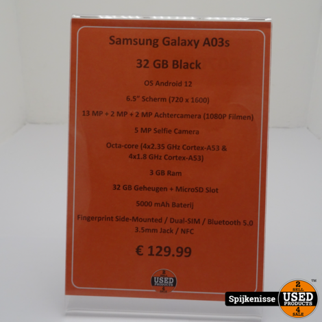Samsung Galaxy A03s 32GB Black *807087*