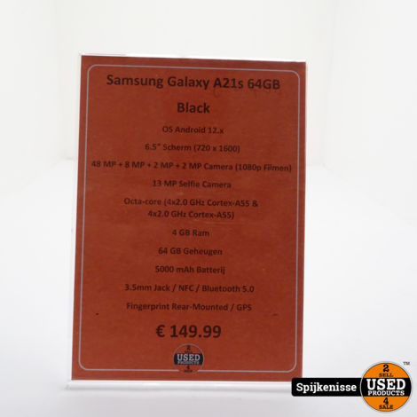 Samsung Galaxy A21s 64GB Black *807210*