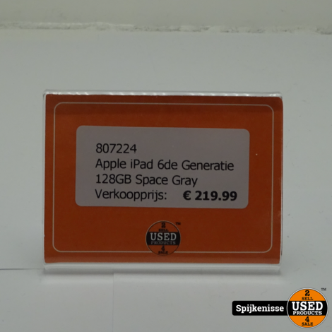 Apple iPad 6de Generatie 128GB Space Gray *807224*