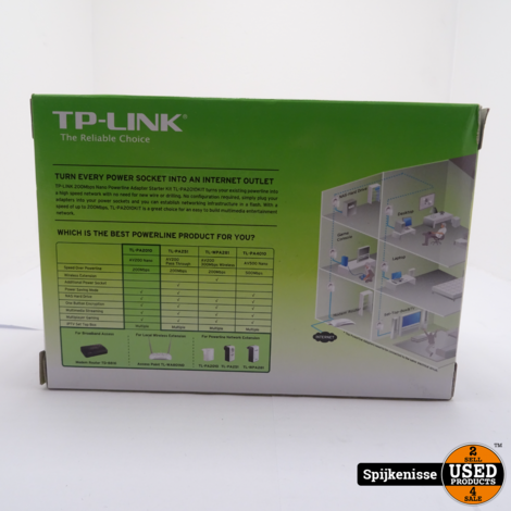 TP-Link AV200 Nano Poweline Adapter Starter Kit *807206*