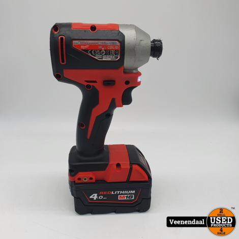 Milwaukee M18 CBLID Slagschroevendraaier Incl. 18v 4.0Ah Accu in Zeer Nette Staat